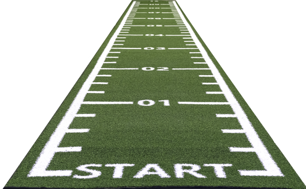 Piste en gazon - 10m x 1m Vert - Curled (poils courts)