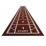 Piste en gazon - 20m x 2m Vert - Curled (poils courts)